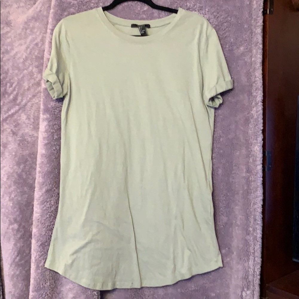 Army green T-shirt dress
